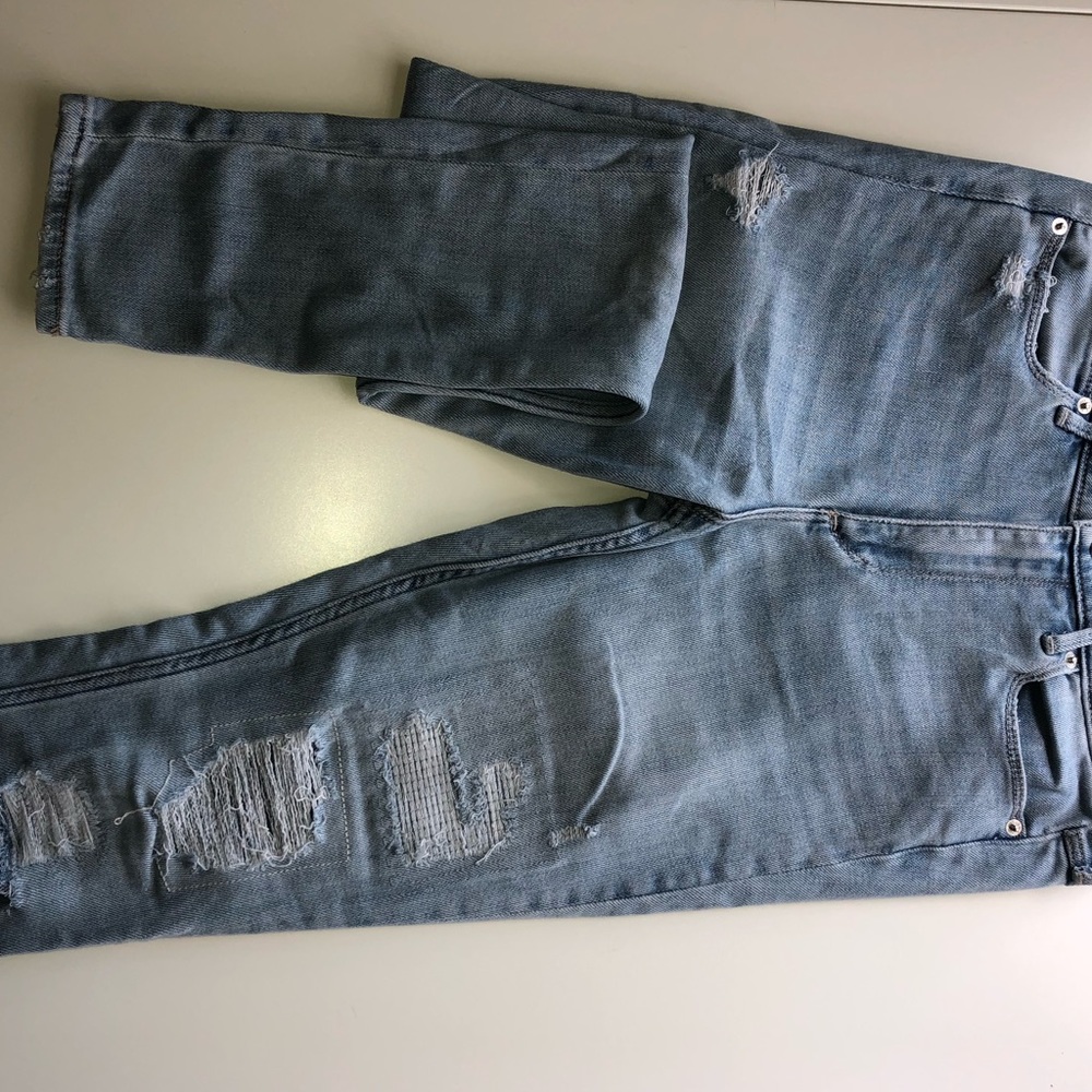 High waisted distressed super skinny jeans - Picture 2 of 2